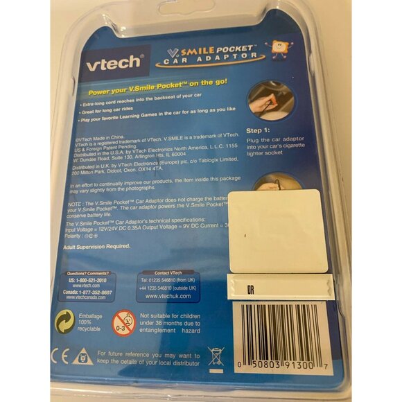 New Vtech VSmile Pocket Car Adaptor - Picture 5 of 5